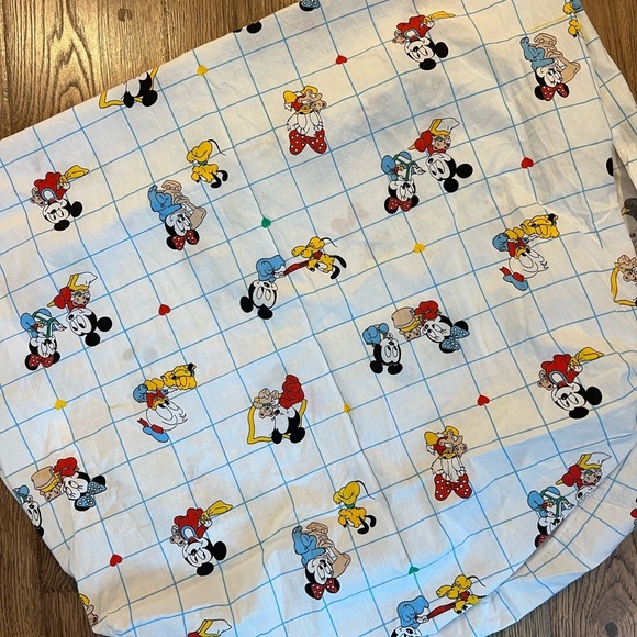 Vintage Dundee Disney Babies Baby Mickey & Minnie Mouse Fitted Crib Sheet - Picture 2 of 3